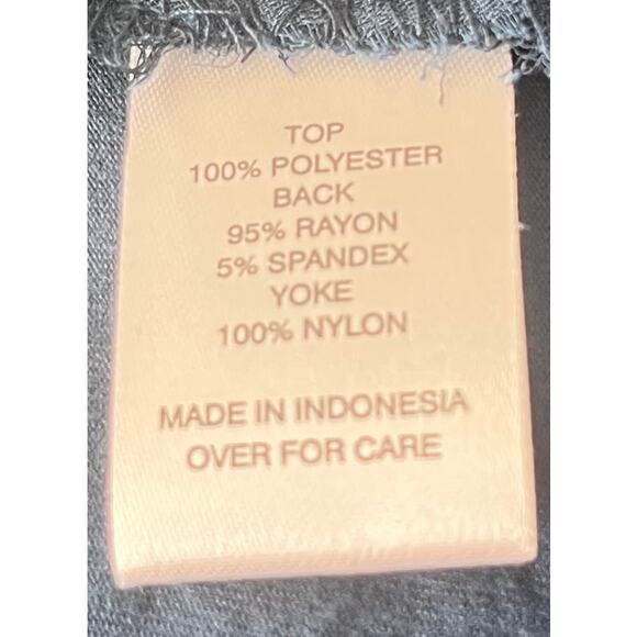 FORTUNE+IVY LONG SLV, V-NECK, LACE SHOULDER BLOUSE, WOMENS, XL, NAVY BLUE - Picture 12 of 12